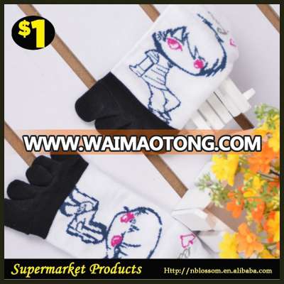 Soft Fashion Designchristmas toe socks Cartoon Couples Lovely custom toe socks