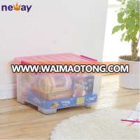 multifunctional transparent clear plastic storage box with lid