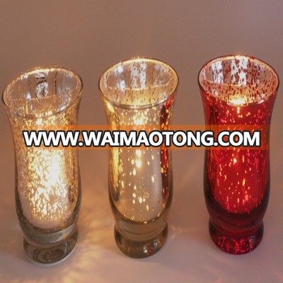 Colourful four colors can be selected clear glass candelabra