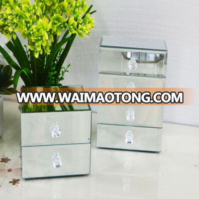 Custom Small wonderful mirrored glass jewelry storage boxes ring package