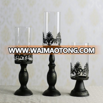 tall glass candle holders iron a vintage style of wrought iron decoration hoder