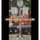 new hot sale tall silver wedding glass candelabra table centerpiece